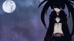 Woman blue bikini dark