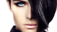 Woman blue eyes