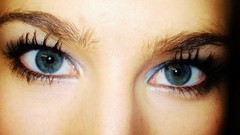 Woman blue eyes