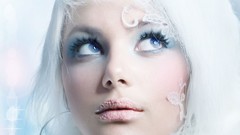Woman blue eyes