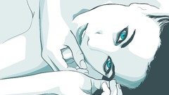 Woman blue eyes artwork