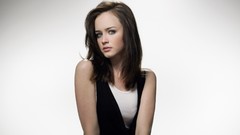 Woman blue eyes brunettes alexis bledel