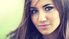 Woman blue eyes brunettes katarina