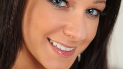 Woman blue eyes brunettes Kristina Uhrinova