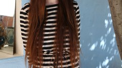 Woman blue eyes brunettes magazines W4B magazine Emily Bloom