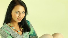 Woman blue eyes brunettes models