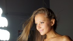 Woman blue eyes brunettes models Abby Winters