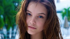Woman blue eyes brunettes models barbara palvin