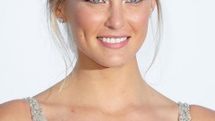 Woman blue eyes brunettes models cleavage bar refaeli