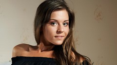 Woman blue eyes brunettes models Lily C