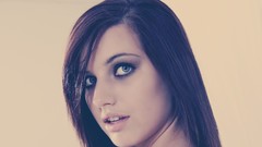 Woman blue eyes brunettes models teen