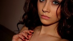 Woman blue eyes brunettes self shot