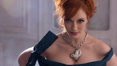 Woman blue eyes christina hendricks redheads