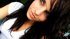 Woman blue eyes faces