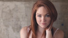 Woman blue eyes freckles models redheads