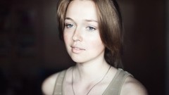 Woman blue eyes freckles redheads