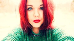 Woman blue eyes little girl redheads Emma Silfver