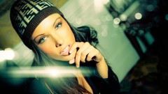 Woman blue eyes models