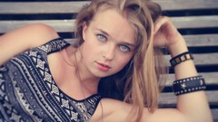 Woman blue eyes models