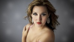 Woman blue eyes models portraits