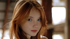 Woman blue eyes models redheads innocent pale skin innocent 