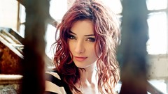 Woman blue eyes models susan coffey redheads curly hair