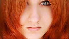 Woman blue eyes redheads