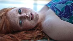 Woman blue eyes redheads
