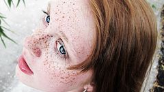 Woman blue eyes redheads