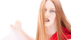 Woman blue eyes redheads