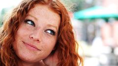 Woman blue eyes redheads