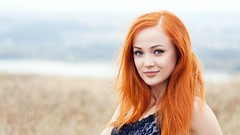 Woman blue eyes redheads