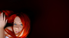 Woman blue eyes redheads