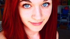 Woman blue eyes redheads