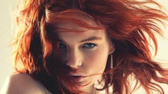 Woman blue eyes redheads
