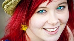 Woman blue eyes redheads