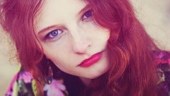 Woman blue eyes redheads