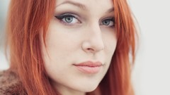 Woman blue eyes redheads