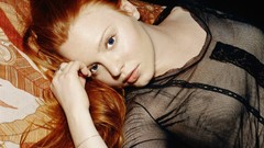 Woman blue eyes redheads