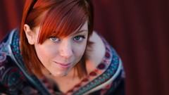 Woman blue eyes redheads