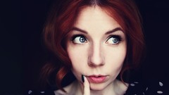 Woman blue eyes redheads