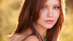 Woman blue eyes redheads Ariel B