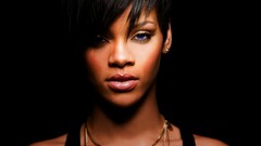 Woman blue eyes rihanna