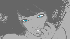 Woman blue eyes vectors