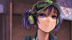 Woman blue hair anime girls goggles touhou kawashiro nitori