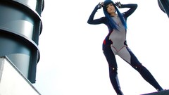 Woman blue hair long hair guilty crown nekomimi animal ears 