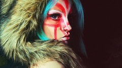 Woman blue hair spiritual