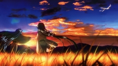 Woman blue orange Air