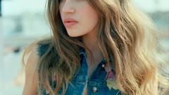 Woman blurred blondes green eyes models Anna Supenova