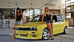 Woman BMW cars BMW